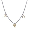 ALOR Chain Expressions of Love XO Charm Diamond Necklace 08-33-2237-XO