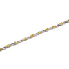 Estate 14K White Gold Yellow Sapphire and Diamond Bracelet