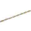 Estate 14K White Gold Yellow Sapphire and Diamond Bracelet