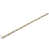 Estate 14K White Gold Yellow Sapphire and Diamond Bracelet