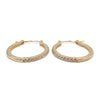 14K Yellow Gold Diamond Hoop Earrings, 0.55ctw, 4.55g