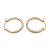 14K Yellow Gold Diamond Hoop Earrings, 0.55ctw, 4.55g