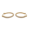 14K Yellow Gold Diamond Hoop Earrings, 0.55ctw, 4.55g