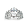 A.JAFFE 18K White Gold Oval Center Diamond Engagement Ring MESOV2954/223