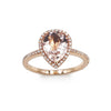 14K Rose Gold Diamond and Morganite Ring