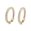 14K Yellow Gold Diamond Hoop Earrings, 9.50g