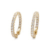 14K Yellow Gold Diamond Hoop Earrings, 9.50g