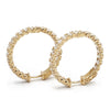 14K Yellow Gold Diamond Hoop Earrings, 9.50g