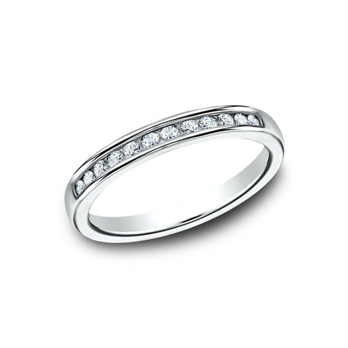 Benchmark 14K White Gold 1/2 Way Ladies Diamond Band 513522