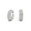 Michael M 18K White Gold Diamond Huggie Earrings ER105B