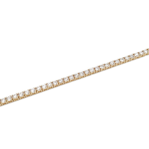 14K Yellow Gold Diamond Tennis Bracelet, 5.00ctw, 12.0g