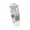 A.JAFFE 18K White Gold Oval Center Diamond Engagement Ring MESOV2954/223