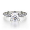 Michael M Europa Round Center Engagement Ring R371-1