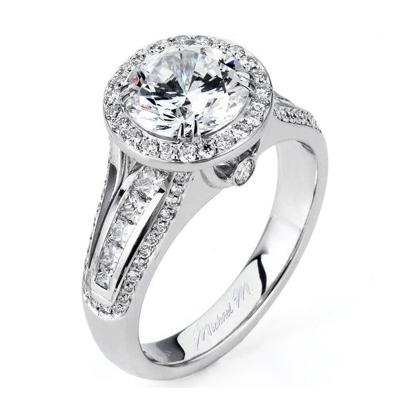 Michael M 18K White Gold Diamond Engagement Ring R438-2