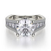 Michael M STRADA 18K White Gold Diamond Engagement Ring R480-2