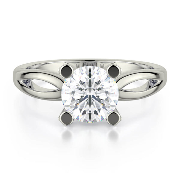 Michael M Amore Solitaire Split Shank Engagement Ring R521-1