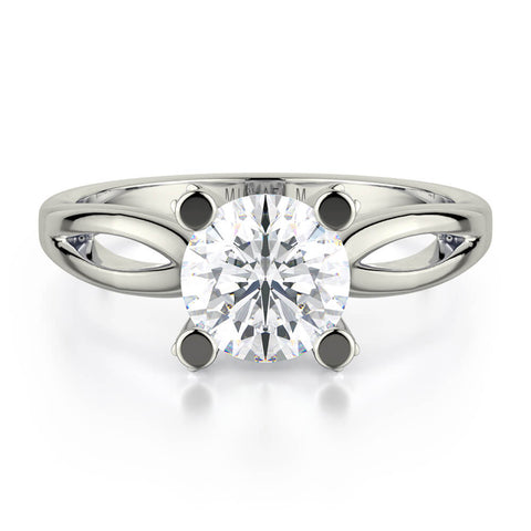 Michael M Amore Solitaire Split Shank Engagement Ring R521-1