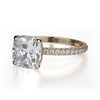 Michael M Crown 18K White Gold Cushion Engagement Ring R724-1.5