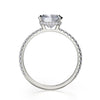 Michael M Crown 18K White Gold Cushion Engagement Ring R724-1.5