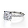 Michael M Crown 18K White Gold Cushion Engagement Ring R724-1.5