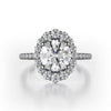 Michael M Defined Graduated Halo Engagement Ring R739-1.5