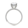 Michael M Crown Oval Center Diamond Engagement Ring R796-3