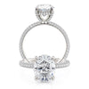 Michael M Crown Oval Center Diamond Engagement Ring R796-3