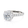 Michael M CROWN 18K White Gold Engagement Ring R799-3