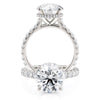 Michael M CROWN 18K White Gold Engagement Ring R799-3