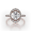 Michael M Defined Graduated Halo Engagement Ring R739-1.5