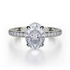 Michael M CROWN 18K White Gold Engagement Ring R715-2