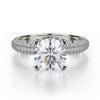 Michael M CROWN 18K White Gold Engagement Ring R702-2