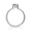 Michael M CROWN 18K White Gold Engagement Ring R715-2