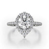 Michael M DEFINED 18K White Gold Engagement Ring R785-2