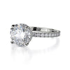 Michael M CROWN 18K White Gold Oval Center Engagement Ring R745-2-OV