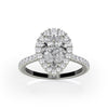 Michael M DEFINED Platinum Pear Shape Diamond Engagement Ring R739-2PR