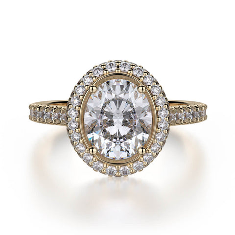 Michael M DEFINED 18K Yellow Gold Diamond Engagement Ring R737-1.5-OV