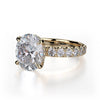 Michael M Crown Oval Center Diamond Engagement Ring R731-3RD