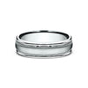 Benchmark Milgrain Satin Center 6mm Men's Wedding Band RECF7601S14KW