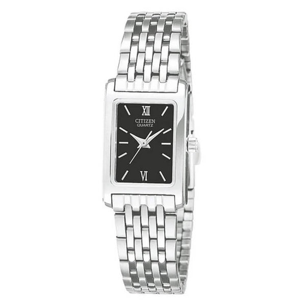 Citizen Black Dial Stainless Steel Quartz Ladies Watch EJ5850-57E