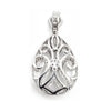 18K White Gold Diamond Bail Enhancer Pendant Necklace