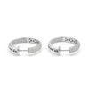 18K White Gold Diamond Hoop Earrings, 4.12ctw, 12.9 g