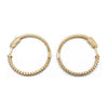 14K Yellow Gold Diamond Hoop Earrings 6.0g