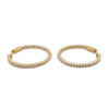 14K Yellow Gold Diamond Hoop Earrings 6.0g