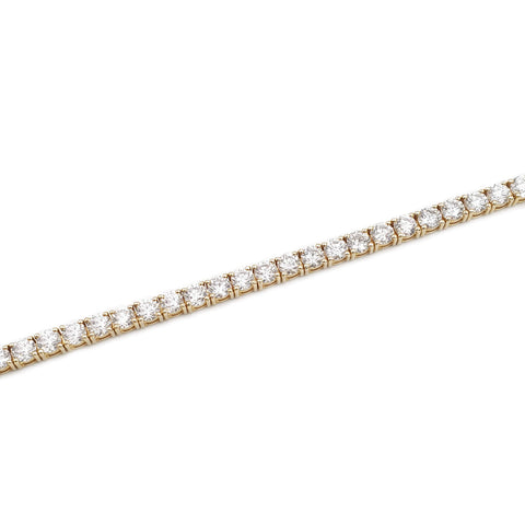 14K Yellow Gold Diamond Tennis Bracelet, 12.57g