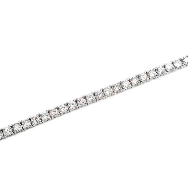 14K White Gold Diamond Tennis Bracelet, 4.45ctw, 8.74g