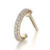 Michael M 14K Yellow Gold Diamond Huggie Hoop Earrings ER270