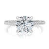 A.JAFFE Hidden Halo Round Engagement Ring with Pave Band MECRD2569/122