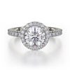 Michael M 18K White Gold Diamond Engagement Ring R320S-1