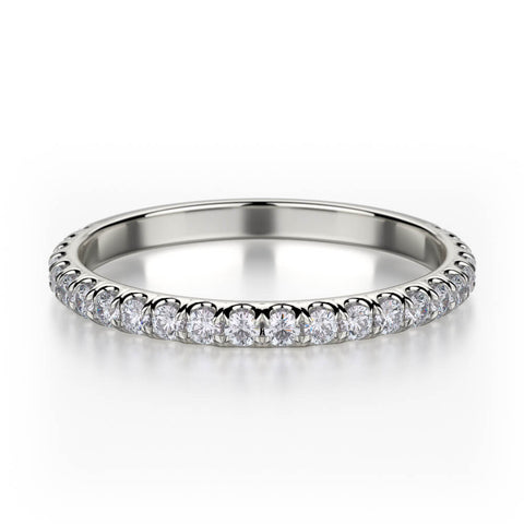 Michael M Ladies 3/4 Way Diamond Wedding Band R371B